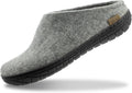 Glerups Unisex Slip-On Wool Mix Slipper with Rubber Sole - Cozy Fit
