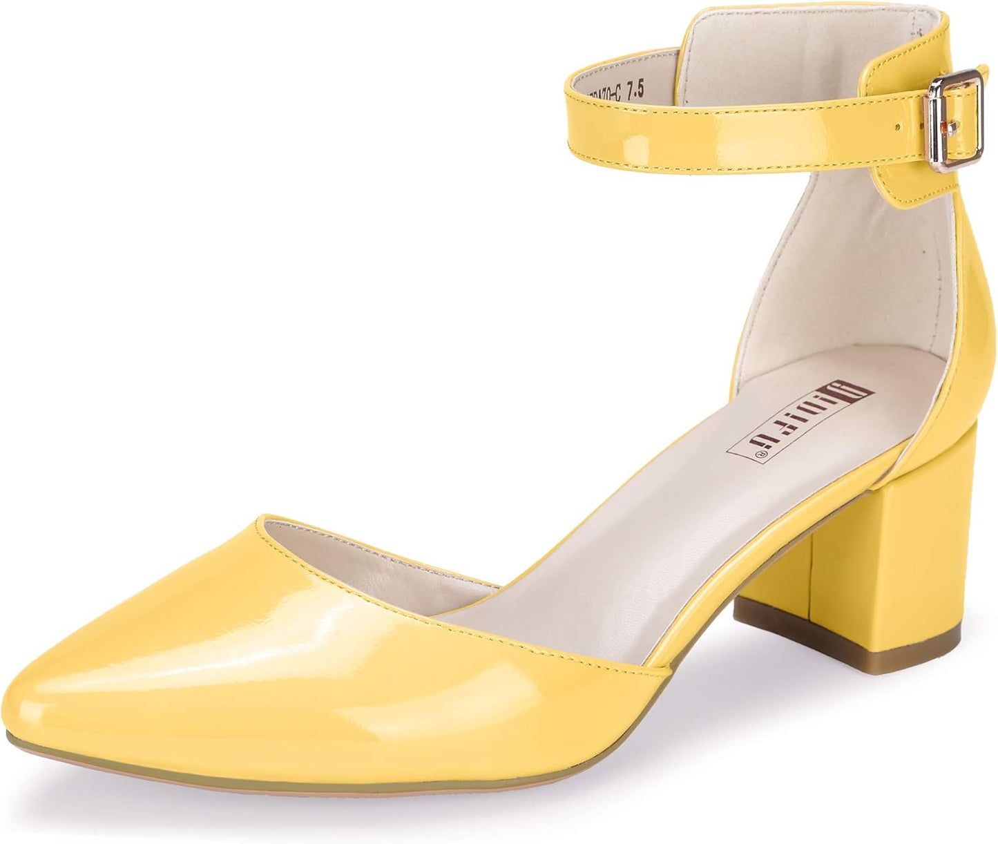 IDIFU Women's Pedazo Dress Shoes with Comfortable Block Heels
