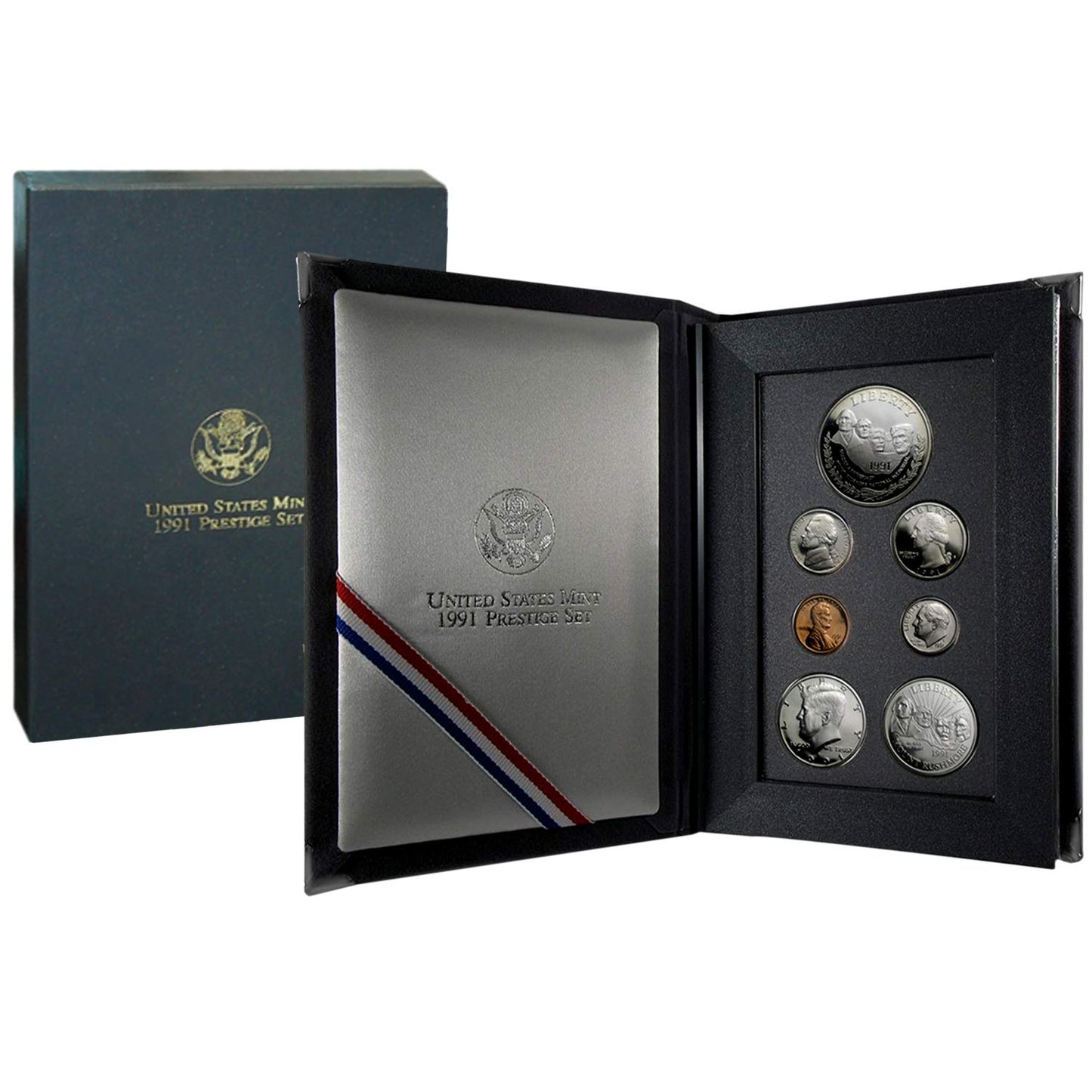 USA 1991 Mint Prestige Proof Set with 7 Coins in Case