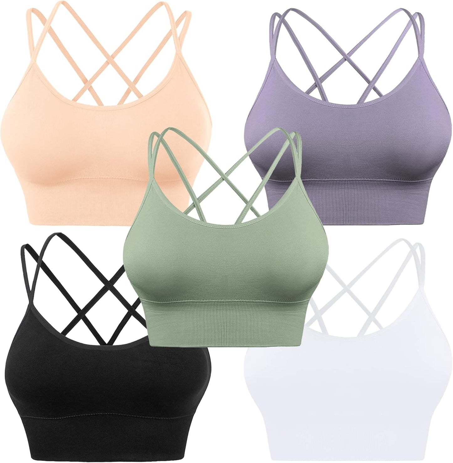 Evcute Cross Back Sport Bras for Yoga and Fitness Activities