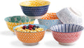Selamica Porcelain 20oz Cereal Bowl Set - Colorful 6-Pack