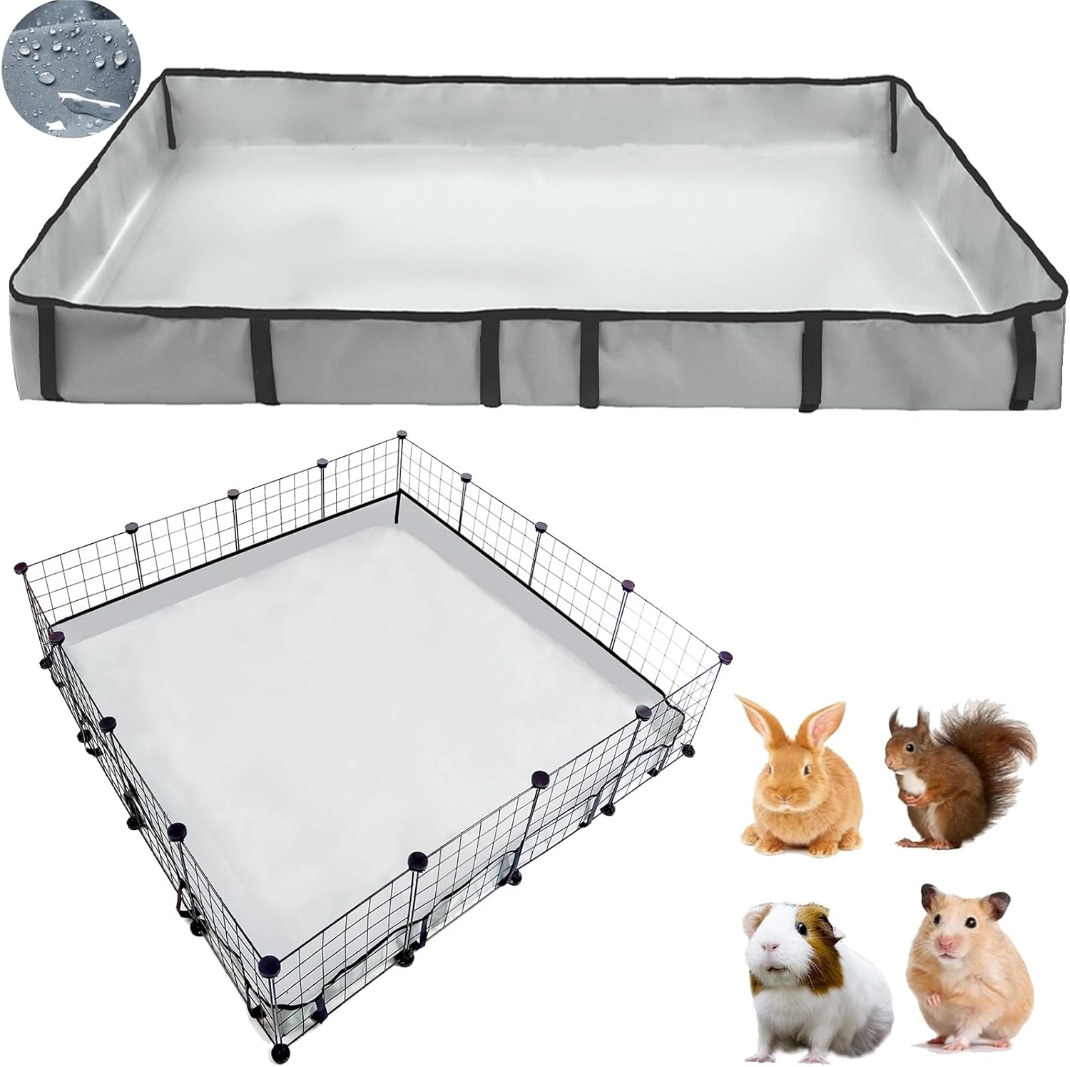 Guinea Pig Cage Liner Tarp Waterproof Washable for Small Pets