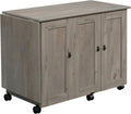 Sauder Craft Cart Storage Cabinet Rolling Sewing Table - Mystic Oak
