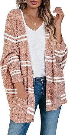Saodimallsu Women's Chunky Popcorn Cardigan for Cozy Style