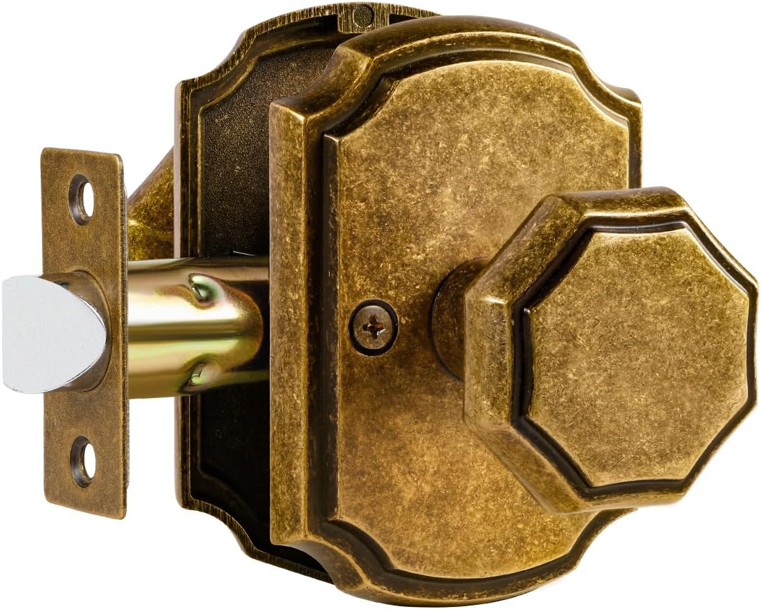 Antique Brass Door Knob for Hall and Closet - Durable Design