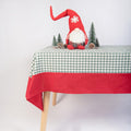 Christmas Gingham Checkered Farmhouse Tablecloth - Stonewashed Cotton