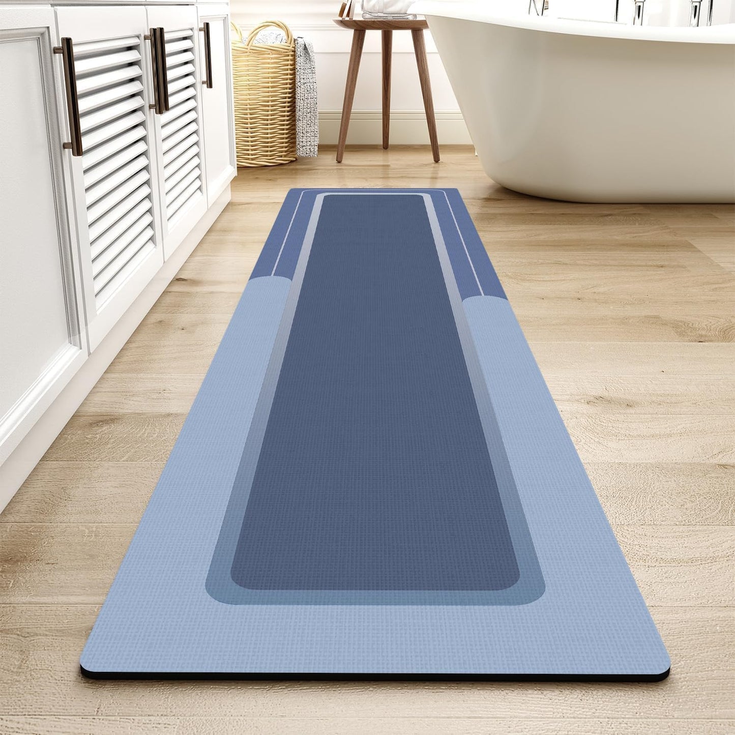 MontVoo Long Non Slip Bath Mat Rug - Super Absorbent Runner