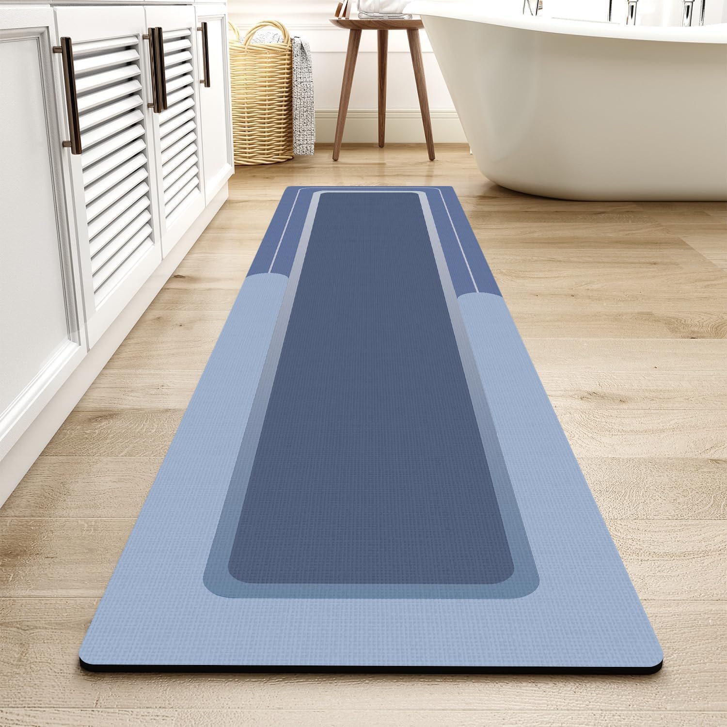 MontVoo Long Non Slip Bath Mat Rug - Super Absorbent Runner