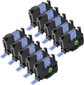 NineLeaf Compatible Brother TZe-551 1in Black on Blue Label Tape - 10