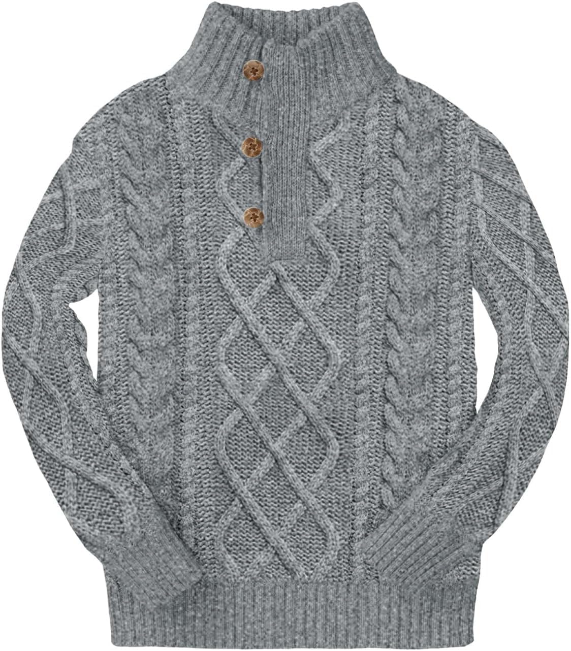Kingdenergy Kids Sweaters Boys Turtleneck Cable Knit Pullover