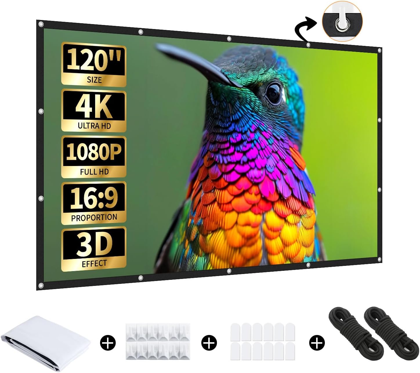 Aurzen 120 4K Portable Projector Screen: Crisp Clarity & Versatility