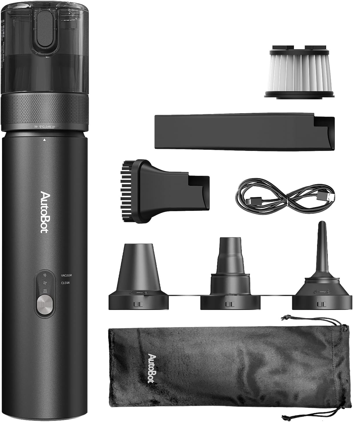 AutoBot 2-in-1 Car Vacuum: 20000PA Power, Cordless, 70 Mins Runtime
