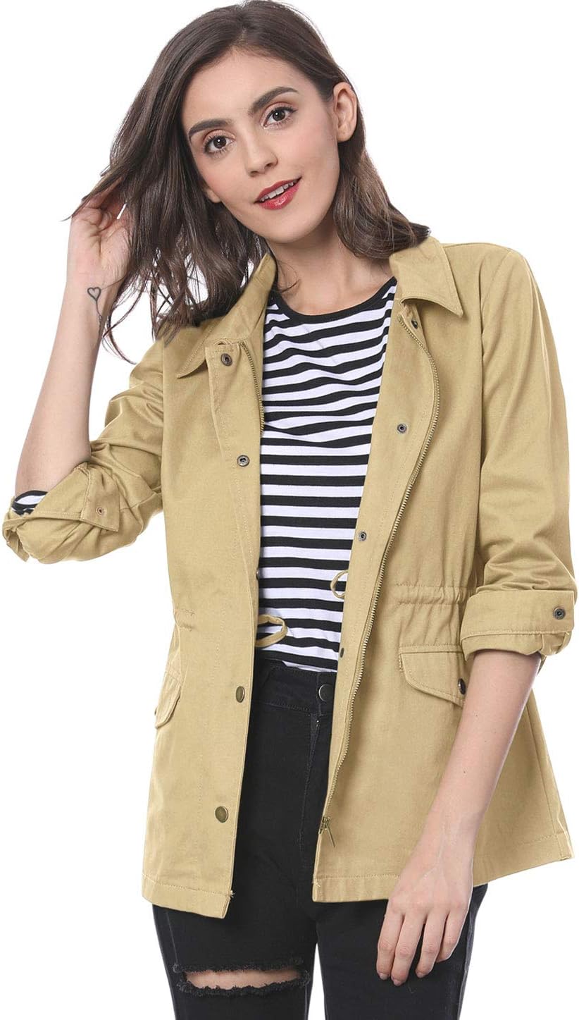 Allegra K Women's Utility Jacket for All Seasons and Styles