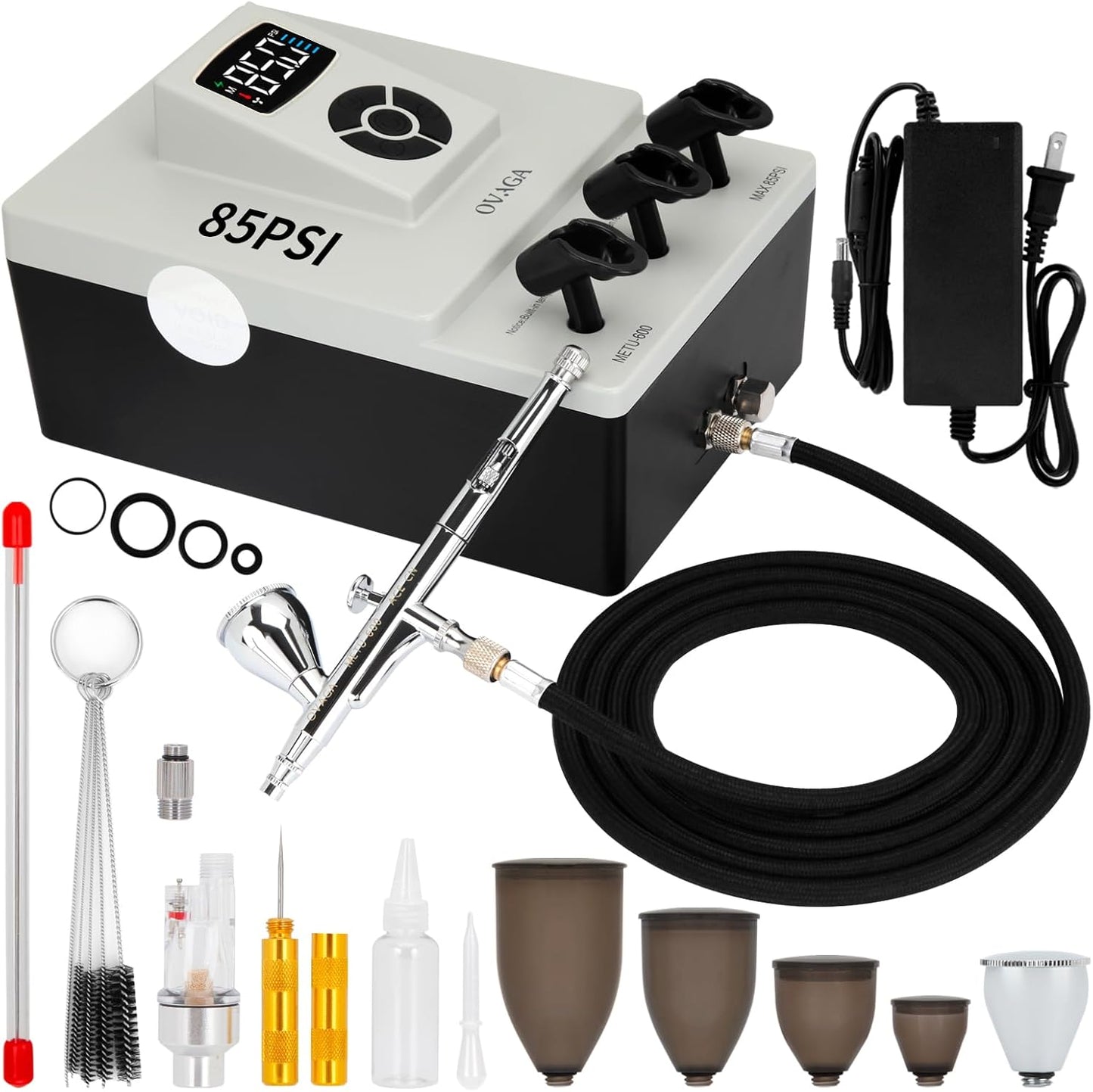 Ultra-Silent 85PSI Airbrush Kit for Precision Art