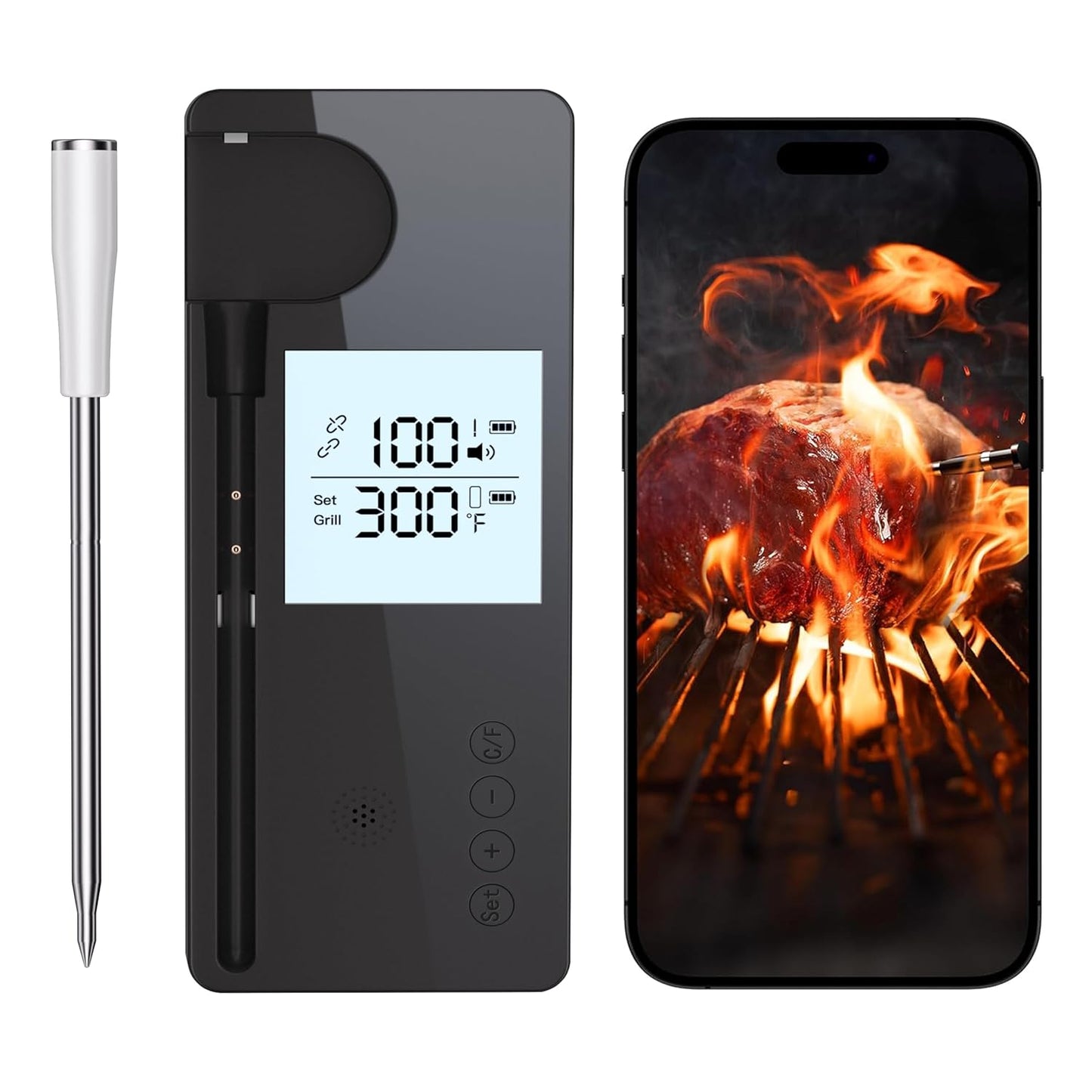 NTMY Wireless Meat Thermometer - High Accuracy & Long Range