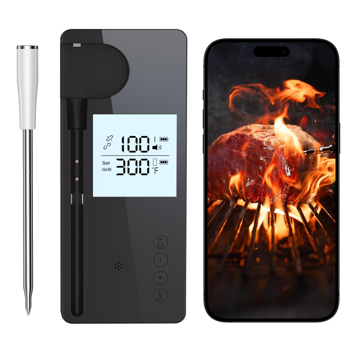 NTMY Wireless Meat Thermometer - High Accuracy & Long Range