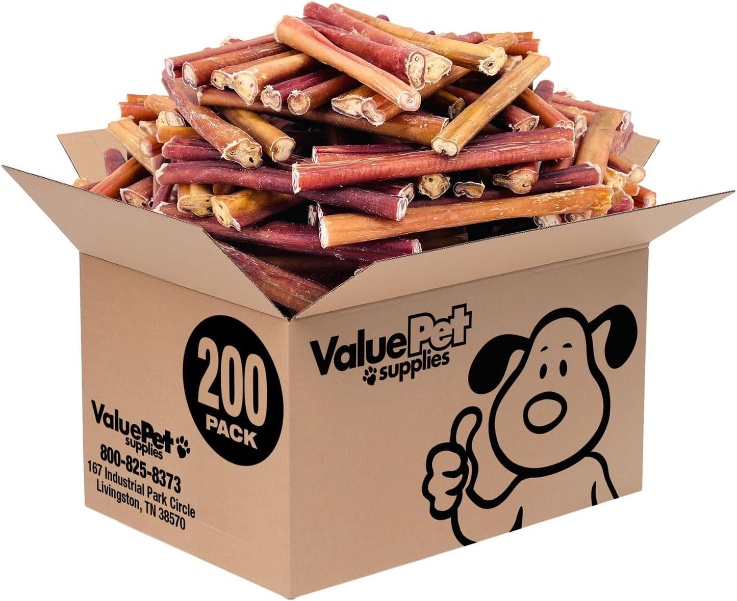 ValueBull Bully Sticks for Dogs - Thick 6 Inch Natural Treats