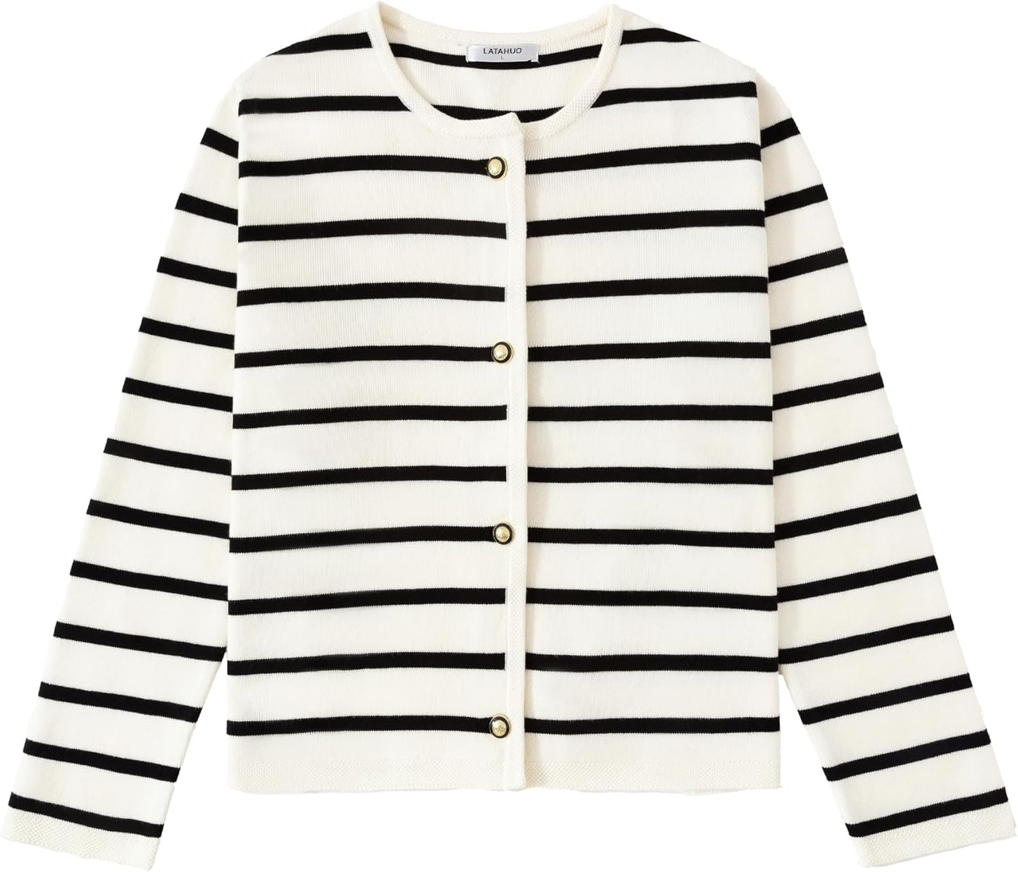 Women's Striped Cardigan Sweater for Trendy Style and Comfort