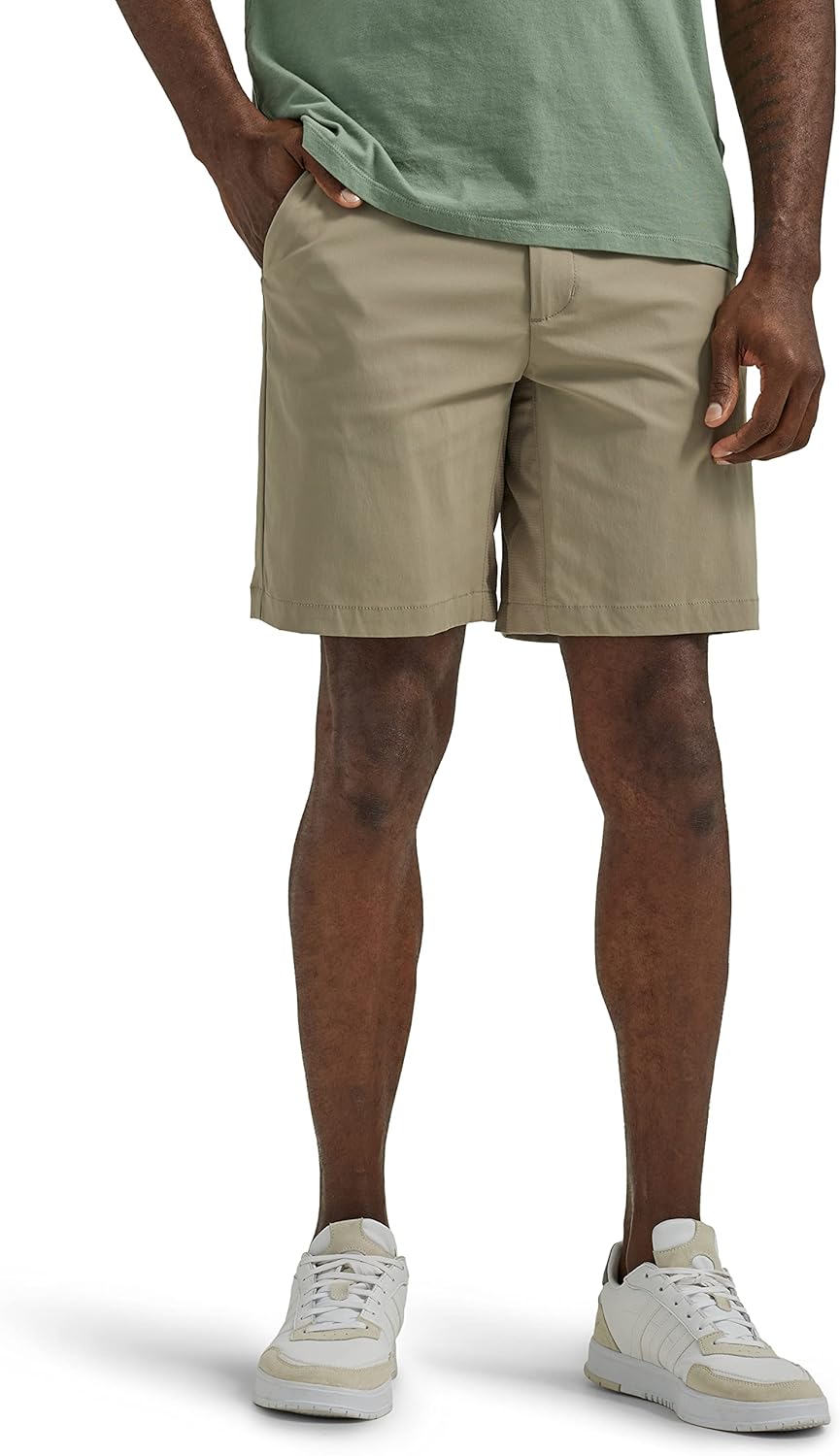 Lee Men's Extreme Motion Regular Fit Synthetic Flat Front Shorts