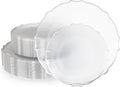 Exquisite Tinted Plates 80 Piece Disposable Dinnerware Set - Elegant