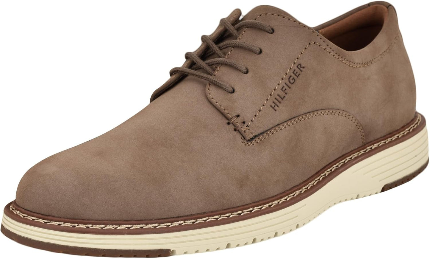 Tommy Hilfiger Mens Hiday Round Toe Lace-Up Faux Suede Shoes