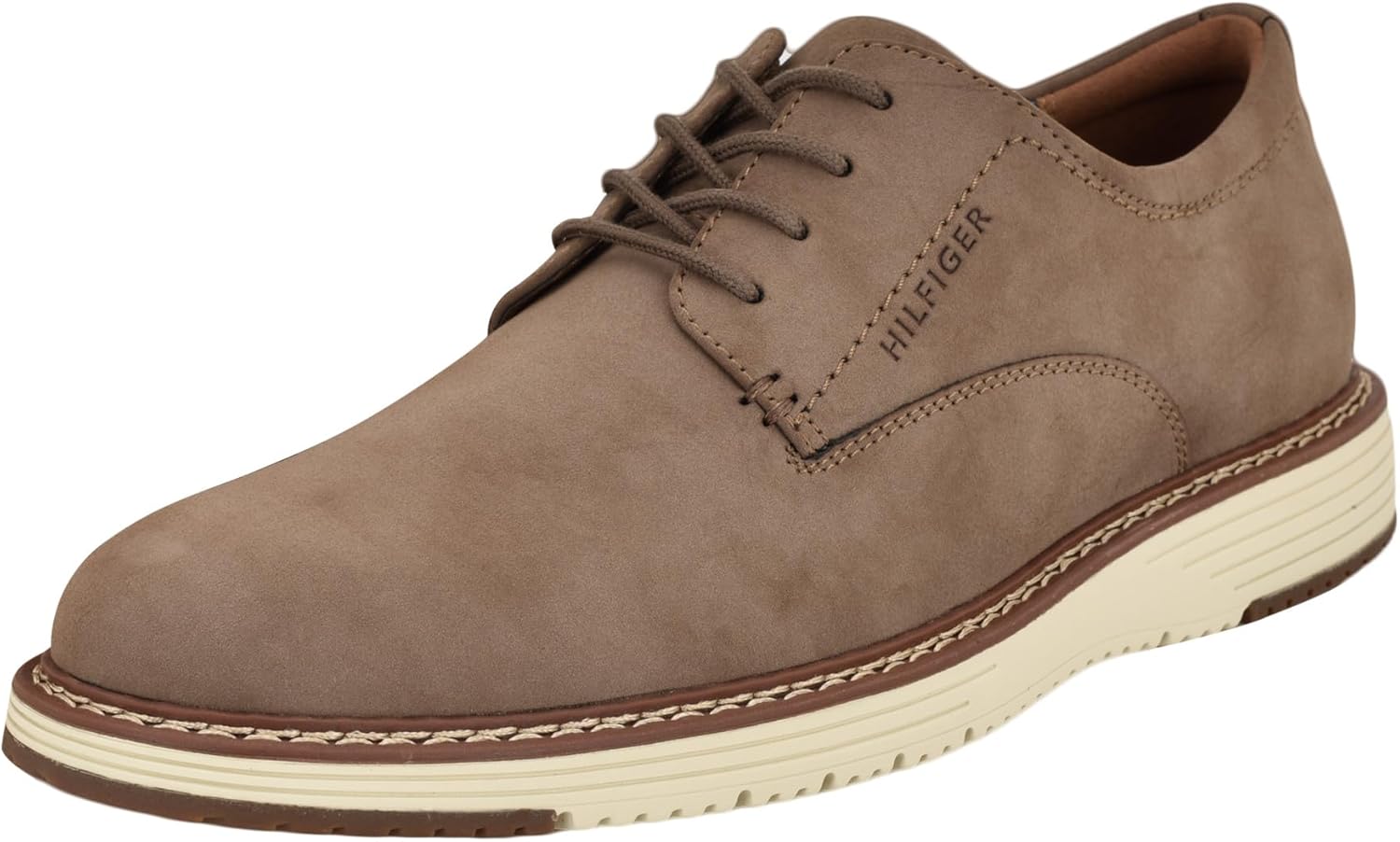 Tommy Hilfiger Mens Hiday Round Toe Lace-Up Faux Suede Shoes