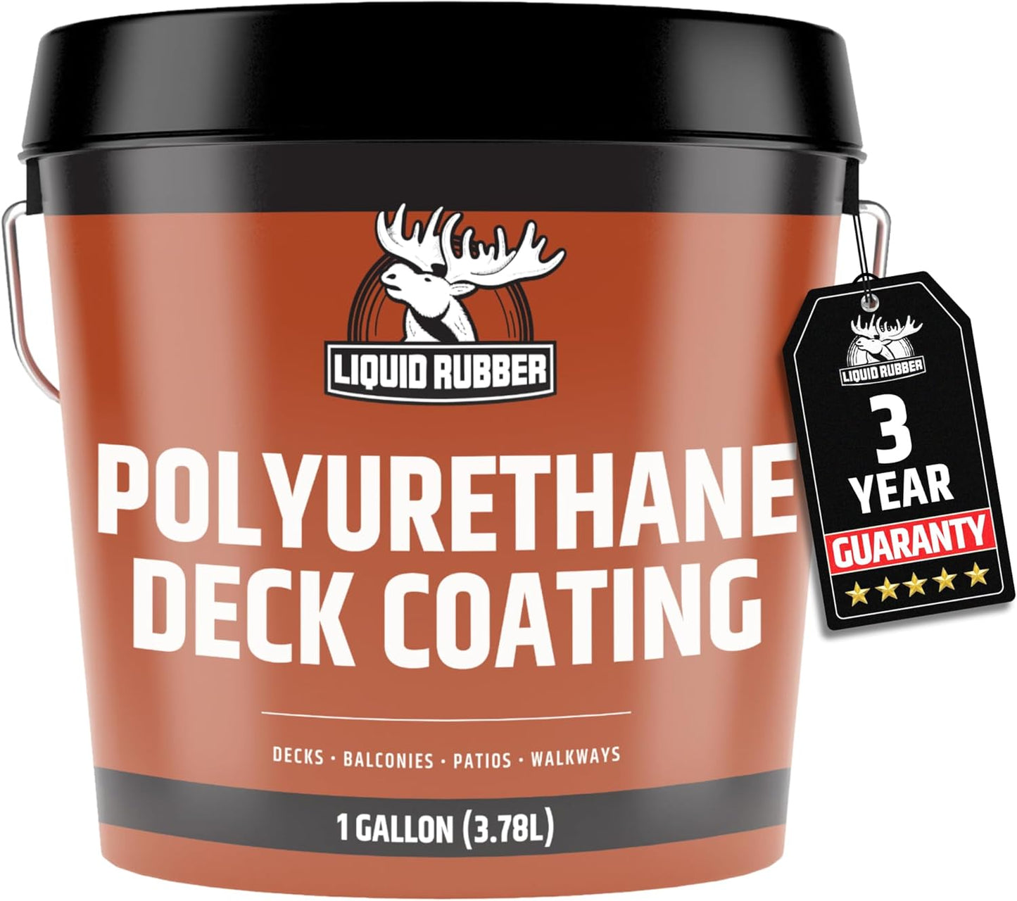 Liquid Rubber Polyurethane Deck Coating - 10X Stronger Sealant
