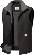 Waterproof Washed Duck Vest Sherpa Fleece Lined - Warm Workwear