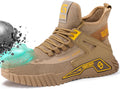 Steel Toe Shoes for Men Work Safety Shoes Mid Cut Lightweight - Rubber