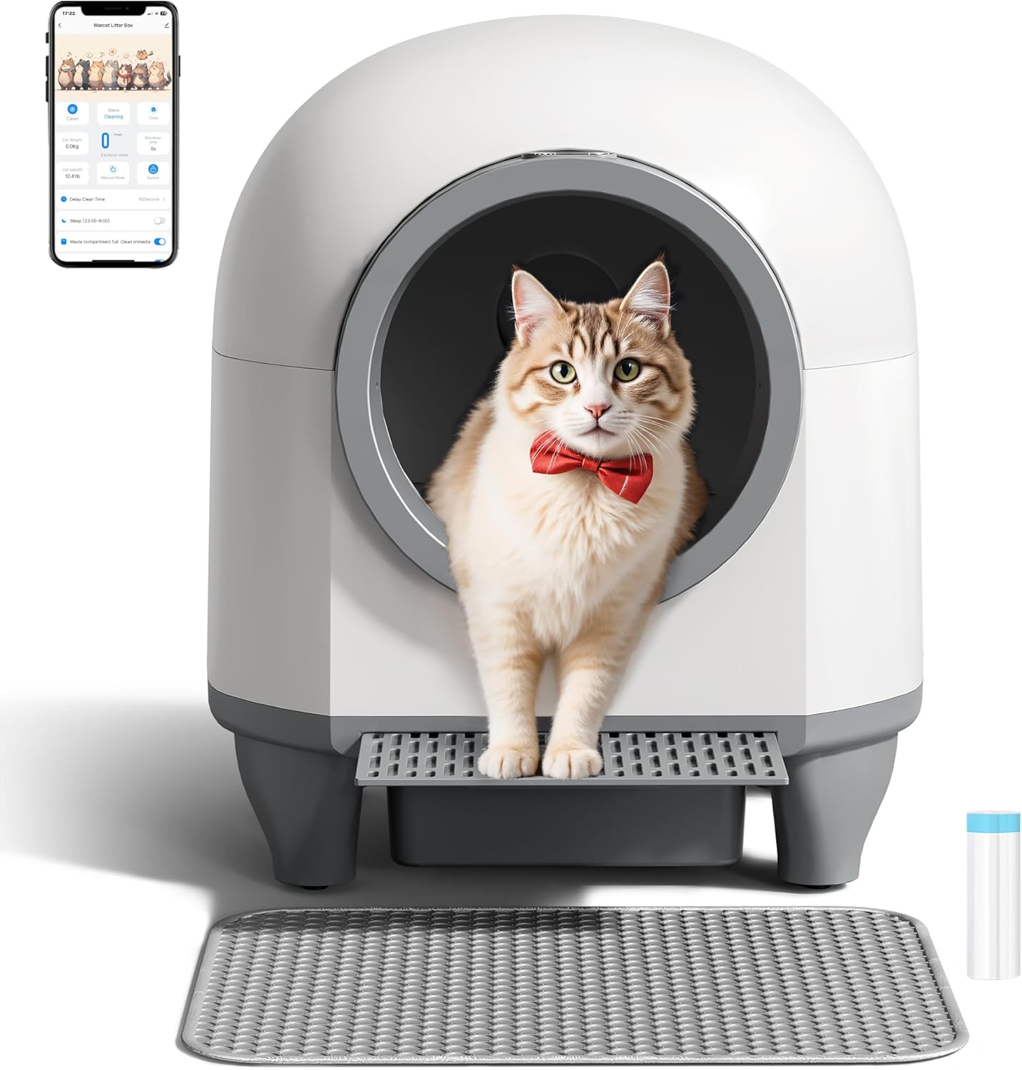 WARCAT Self Cleaning Litter Box with Smart Sensors for Cats