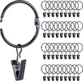 Set of 36 Openable Metal Curtain Rings - Rustproof & Heavy Duty