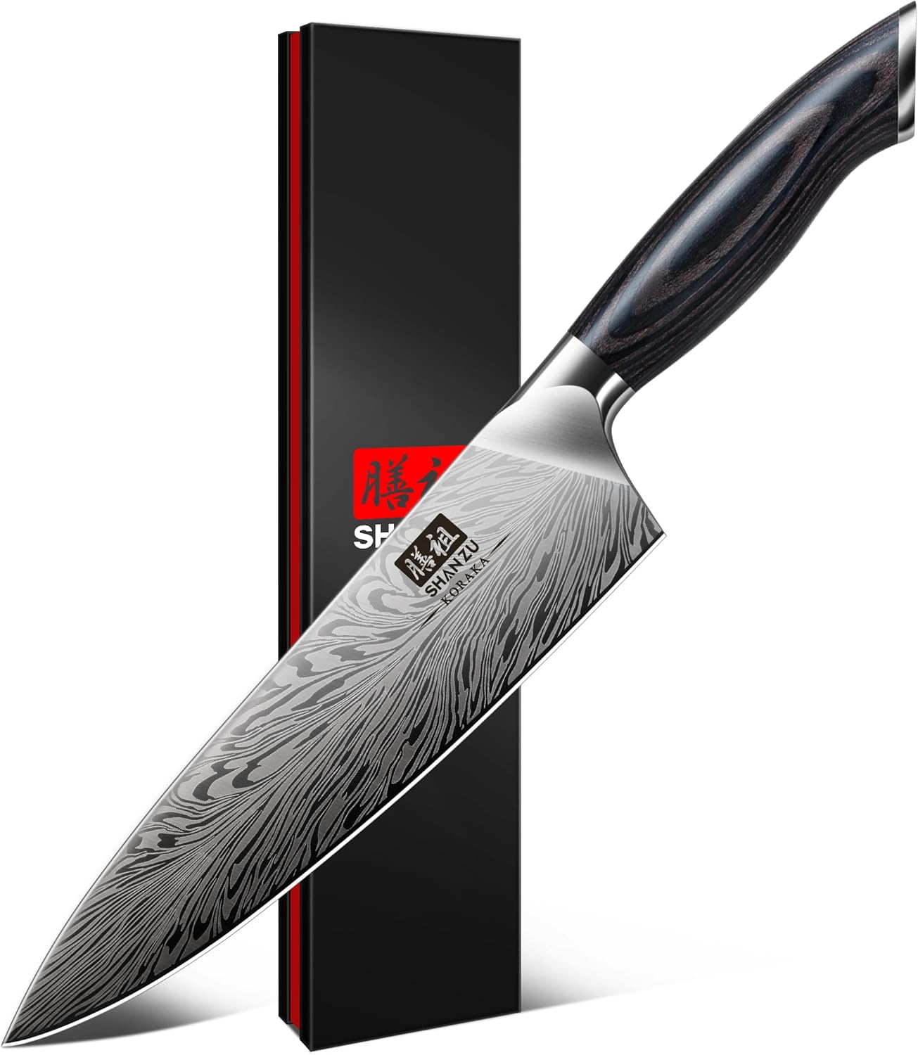 SHAN ZU 8 Inch Chef Knife in Powder Steel for Precision Cutting