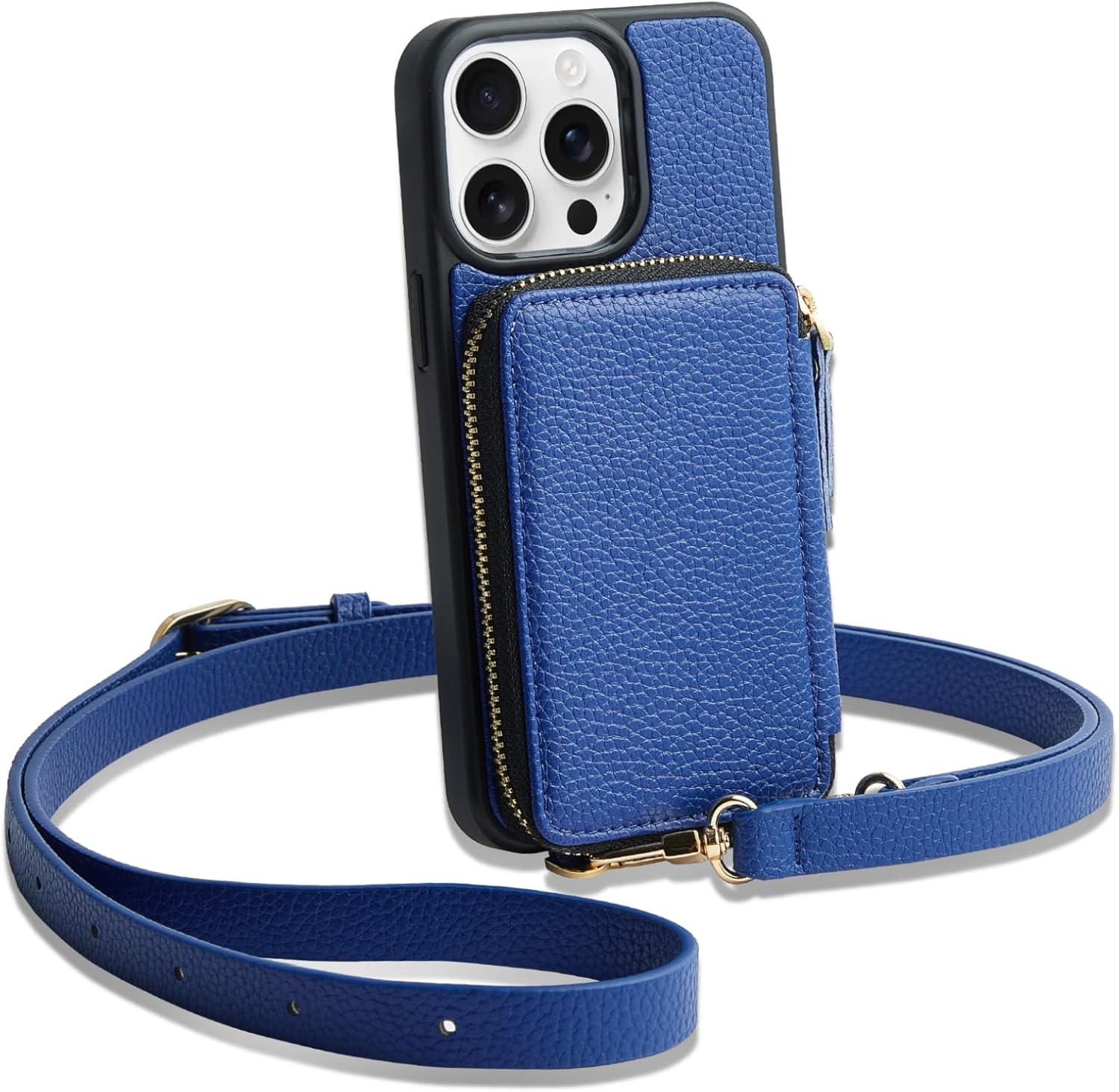 ZVE iPhone 14 Pro Max Wallet Case Crossbody for Women