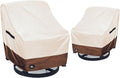 Outdoor Swivel Chair Covers 2 Pack - Heavy Duty Waterproof Protection