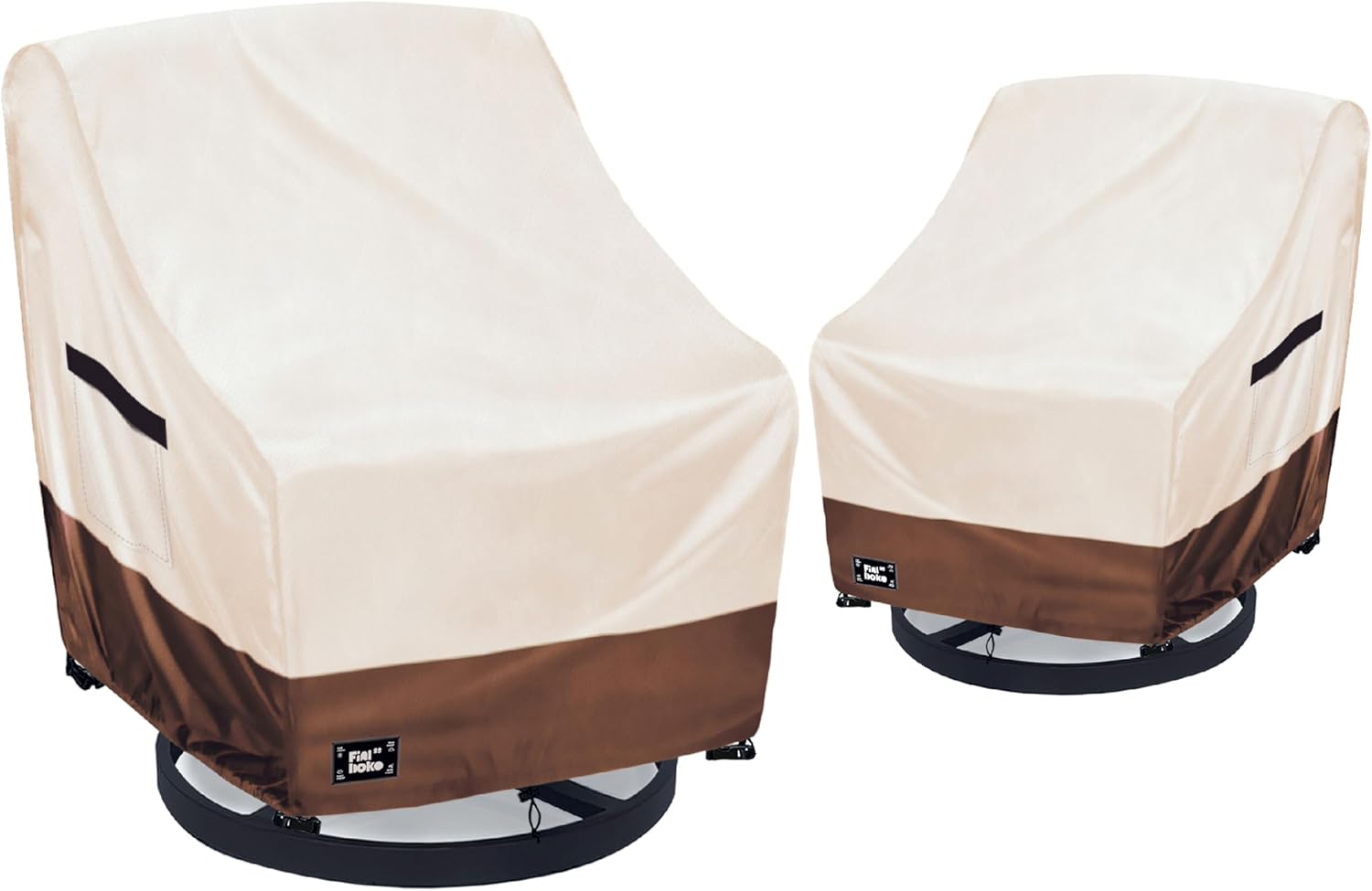 Outdoor Swivel Chair Covers 2 Pack for All Weather Protection