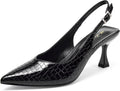 Kitten Heel Slingback Pointed Pumps - Comfortable 3 in Low Heels