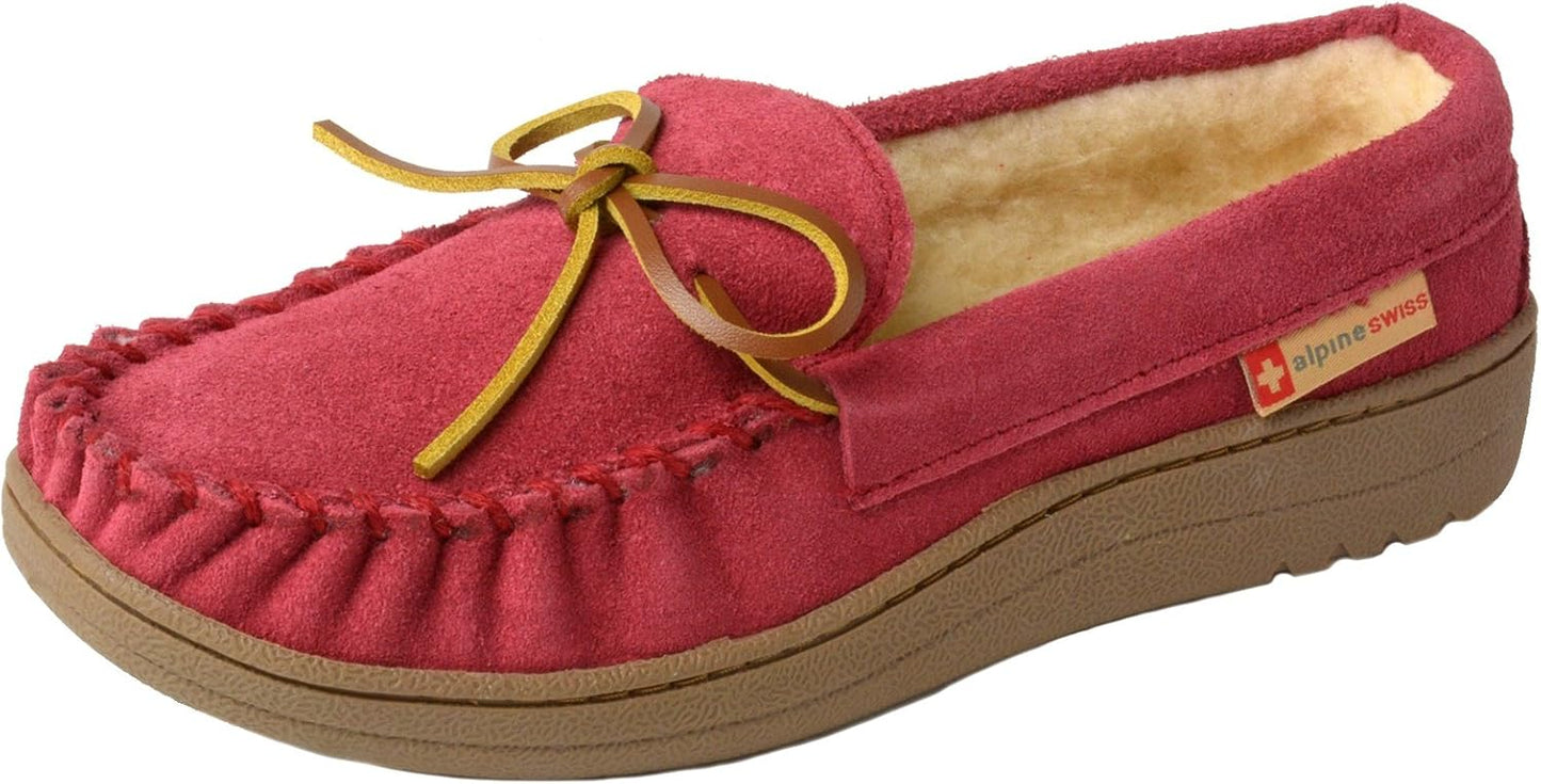 Alpine Swiss Sabine Womens Moccasin Slippers for Cozy Comfort