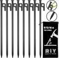 Unbreakable 12 Steel Tent Pegs x8 - RIY