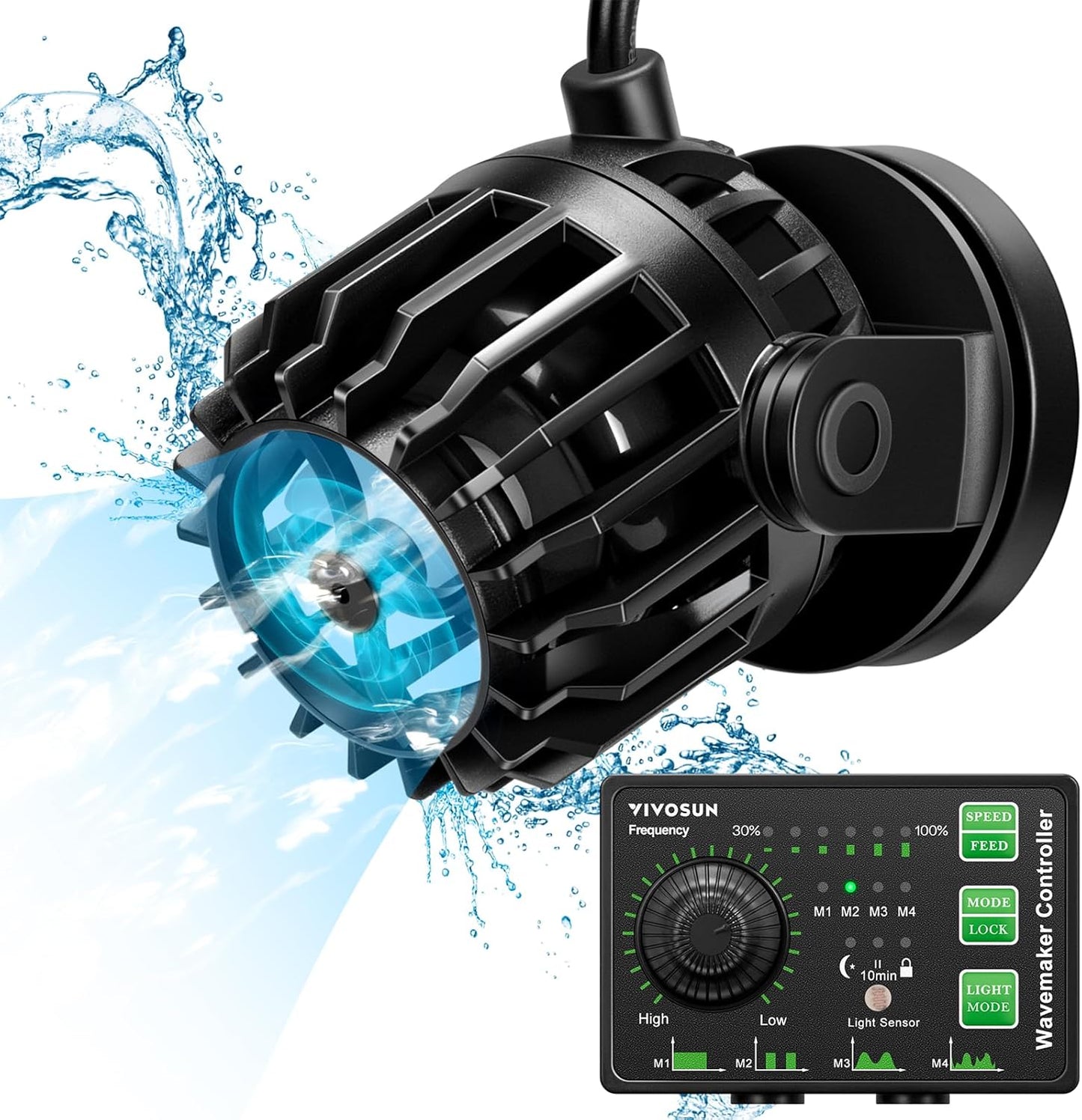 VIVOSUN Aquarium Wave Maker for 60-150 Gal Fish Tanks