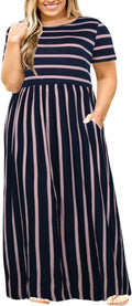 Plus Size Maxi Dresses for Curvy Women Summer Casual - With Pockets