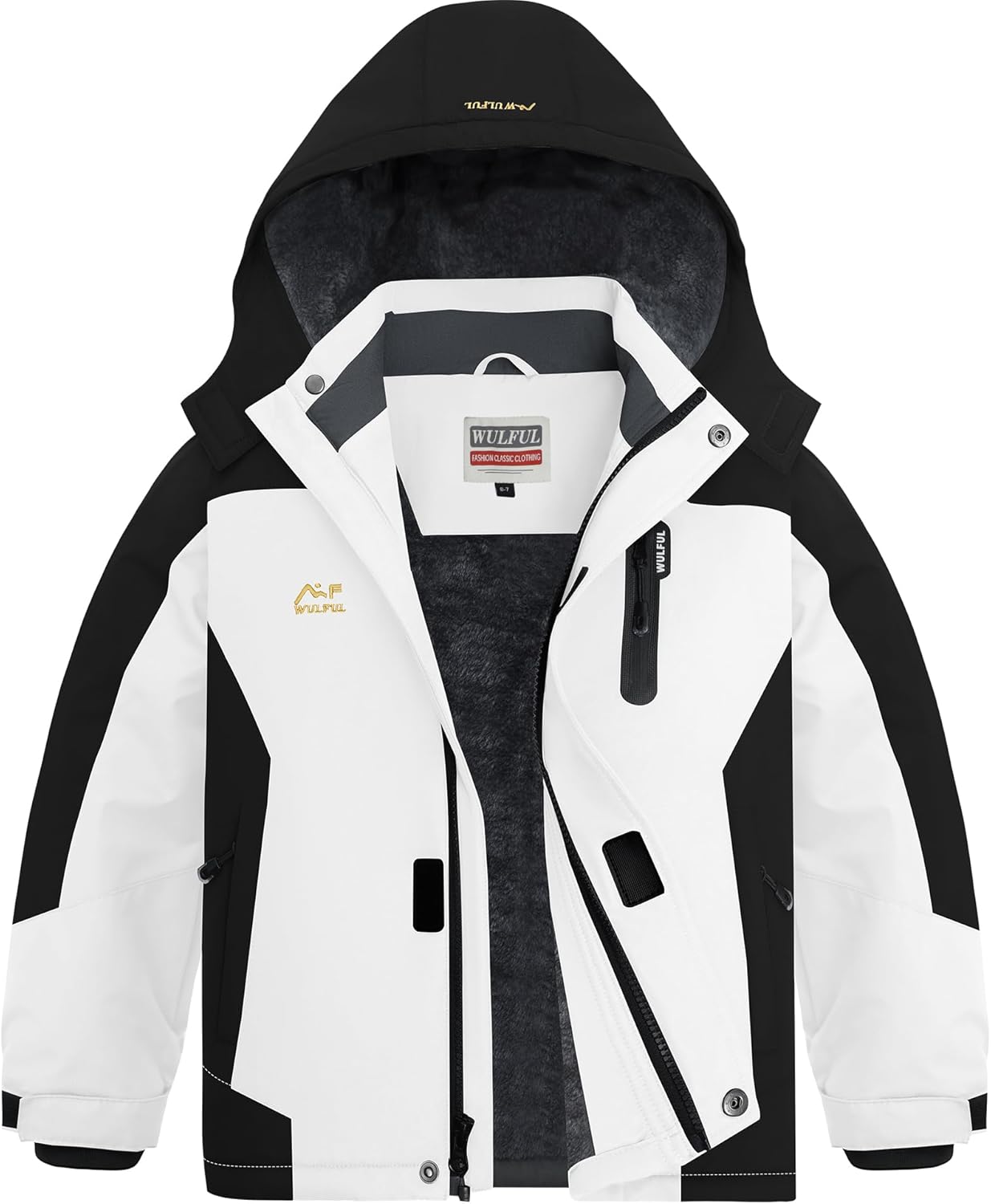 WULFUL Boy's Waterproof Ski Jackets for Cold Weather Comfort