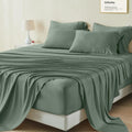 GOKOTTA Queen Size Bed Sheets 6 Piece Set - Cooling Bamboo Rayon
