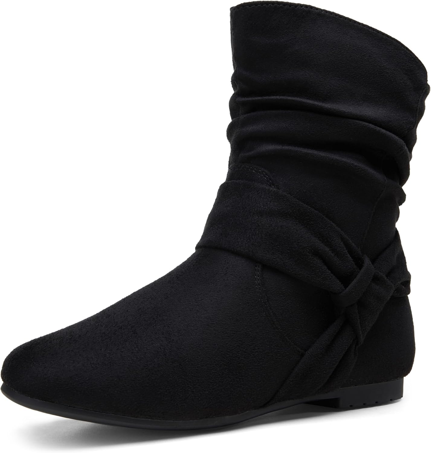 Vepose Women's Slouch Ankle Flat Boots for Stylish Comfort