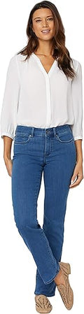 NYDJ Marilyn Straight Denim Jeans - Figure-Flattering (Style XD7K)