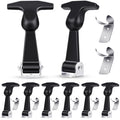 Mudder 8 Pieces Elastic Stainless Steel Rubber Hood Catch Latches
