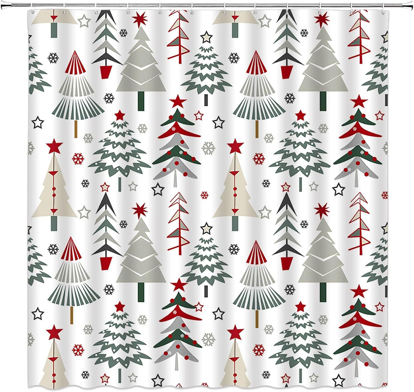 Christmas Shower Curtain - Festive Holiday Decor