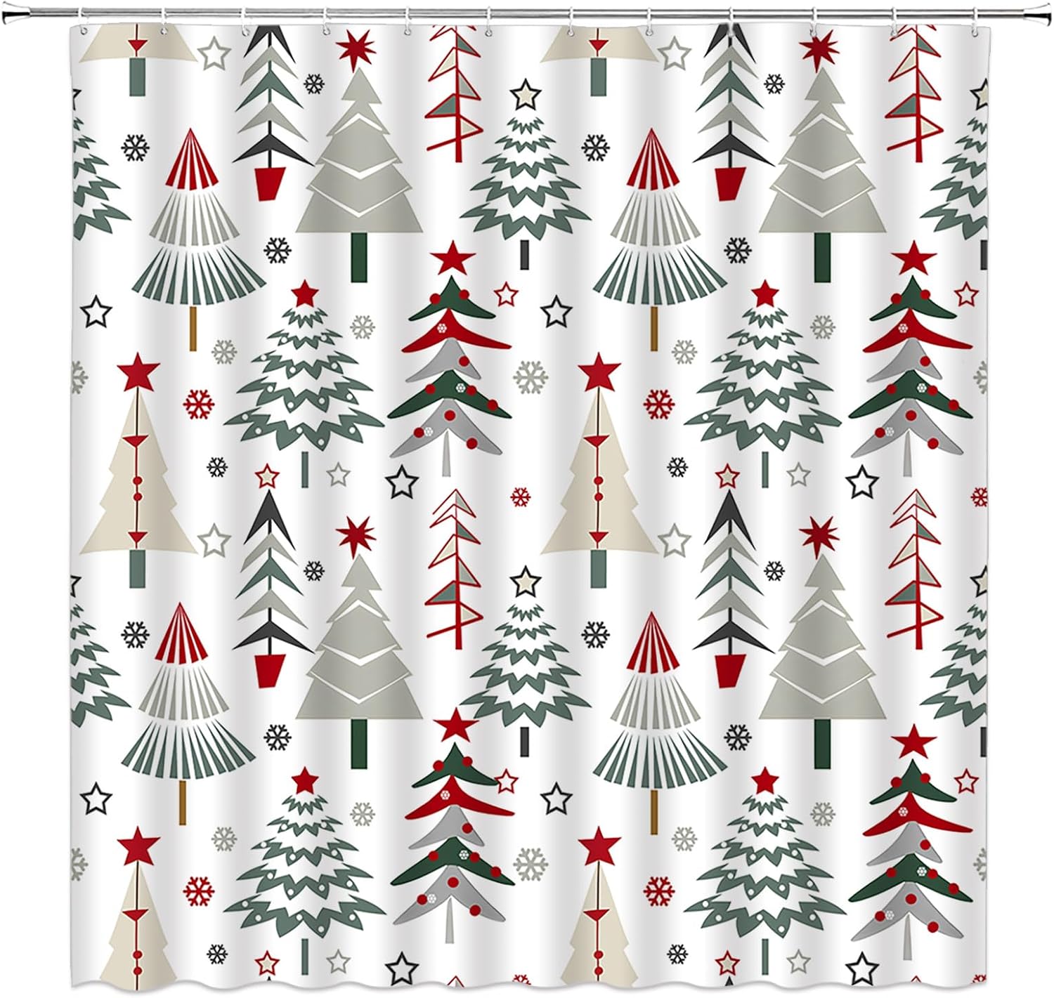 Christmas Shower Curtain - Festive Holiday Decor
