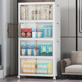 Extra Large Stackable Storage Bins with Lids & Wheels & Door - 208QT