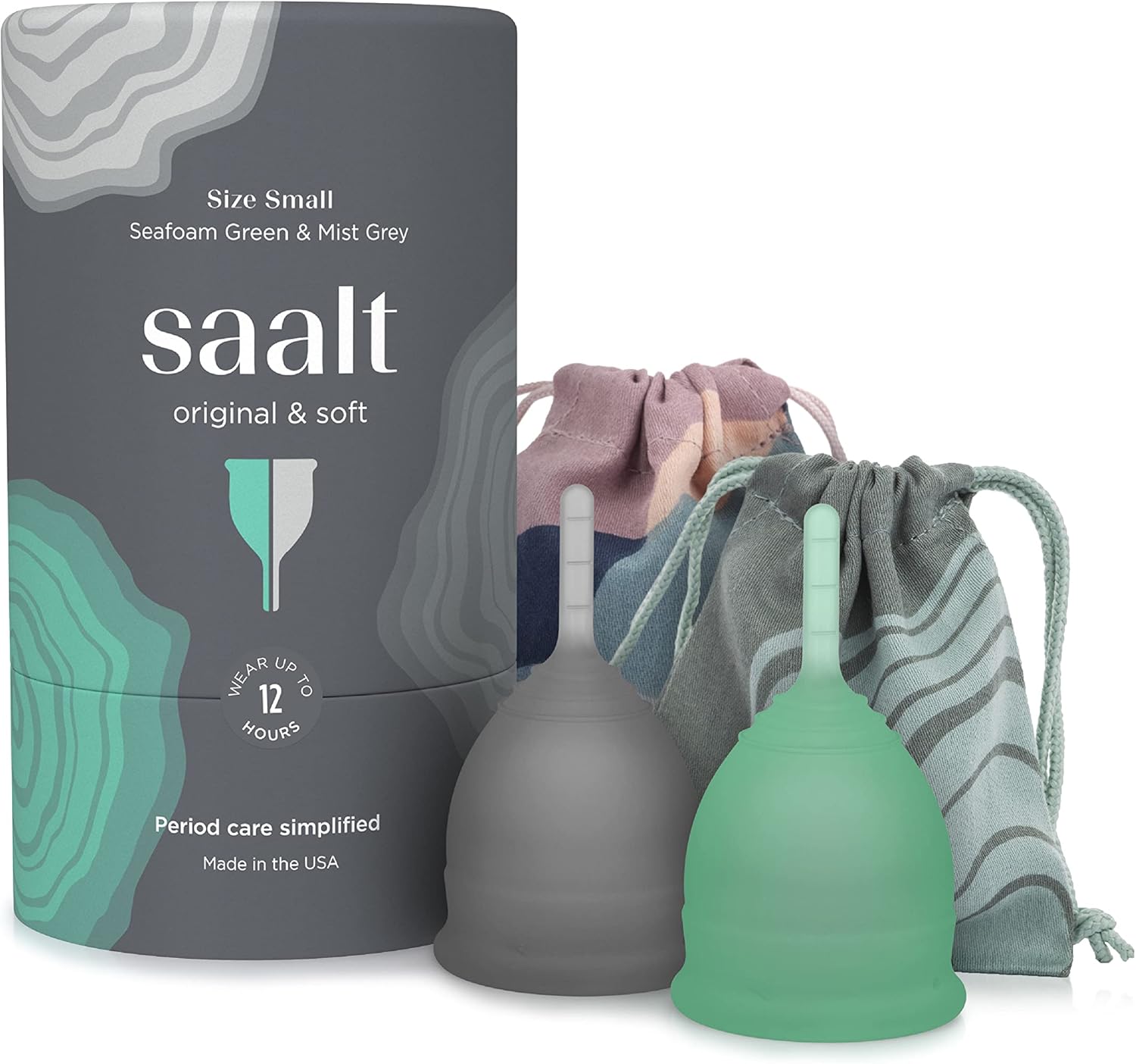 Saalt Twin Pack: 12-Hour Wear Reusable Period Cup