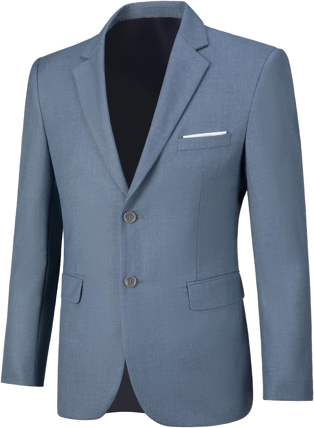 Denim Blue Blazer for Men Casual Slim Fit Suit Jacket